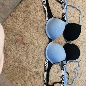 Bras blue and black
